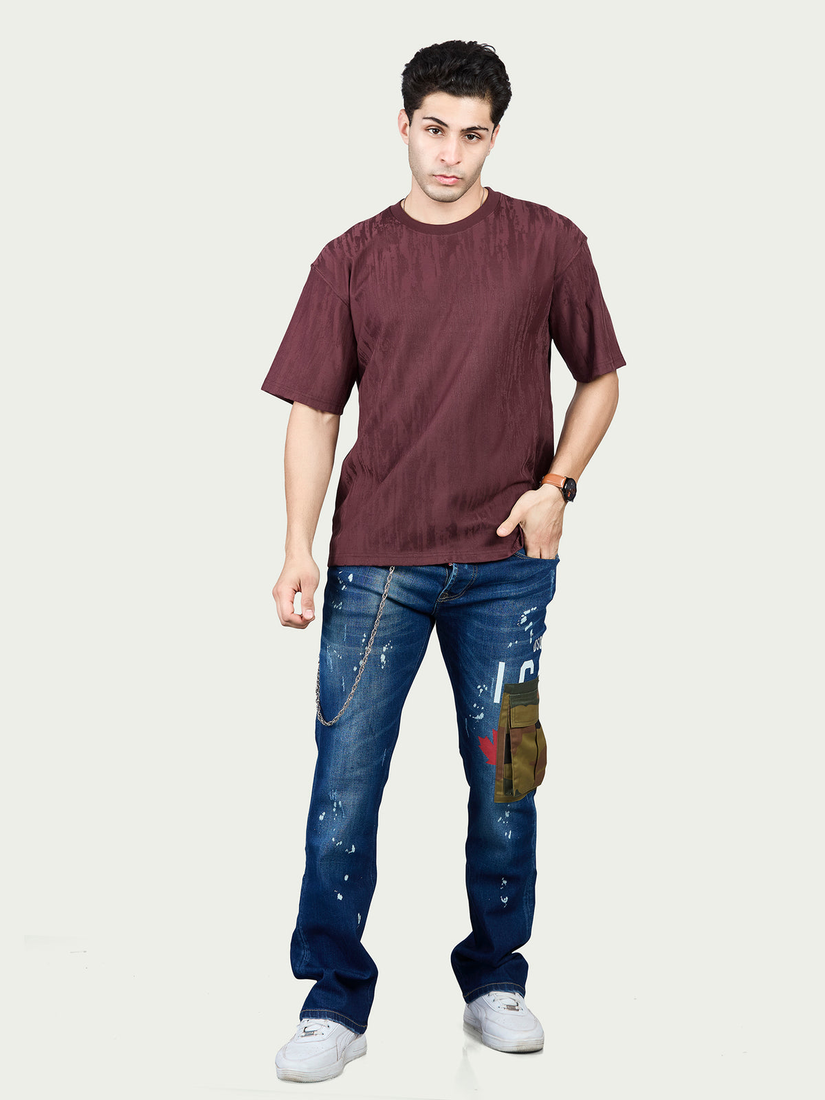 Round Neck Oversized Drop Shoulder T-Shirt