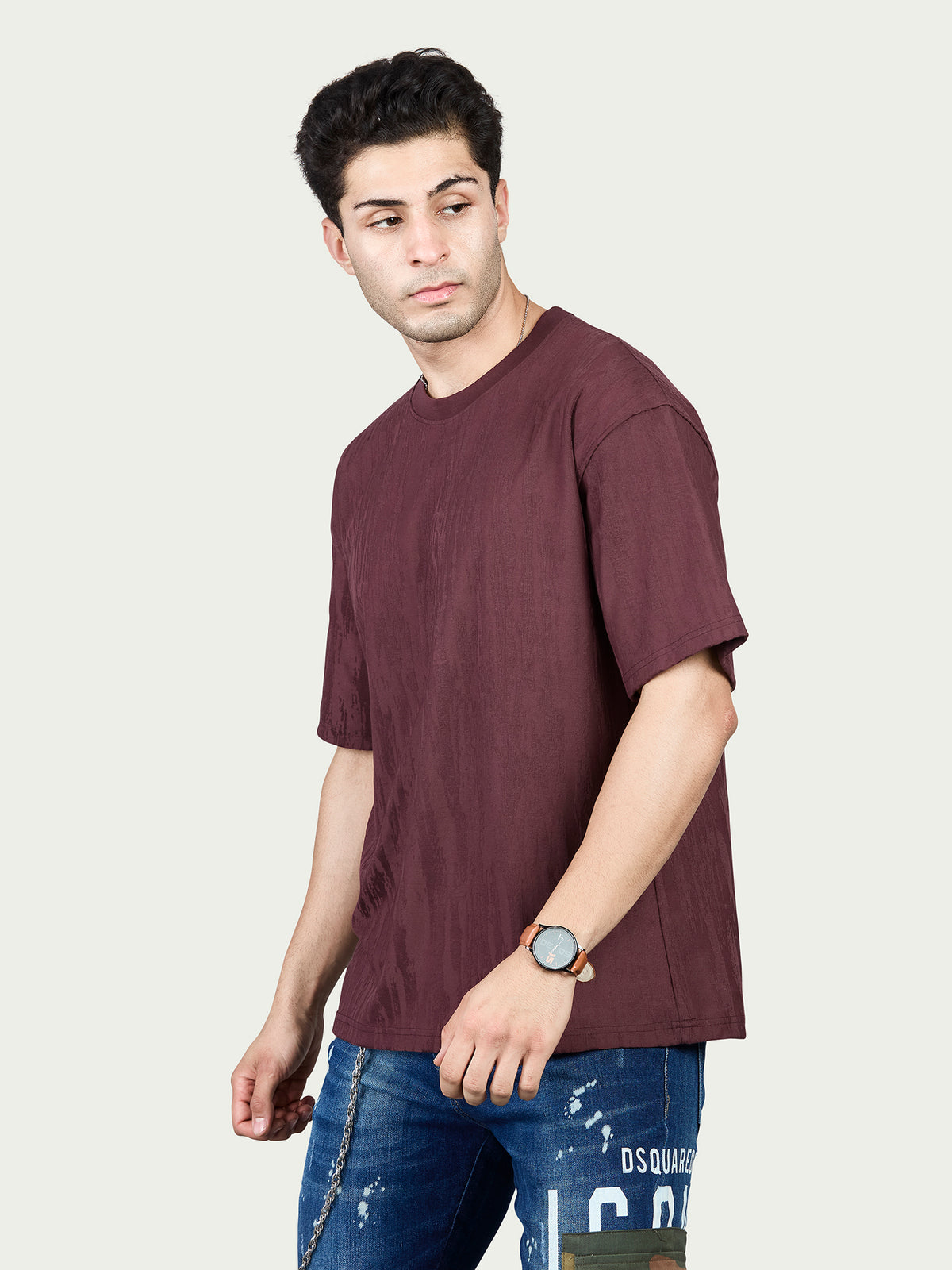 Round Neck Oversized Drop Shoulder T-Shirt