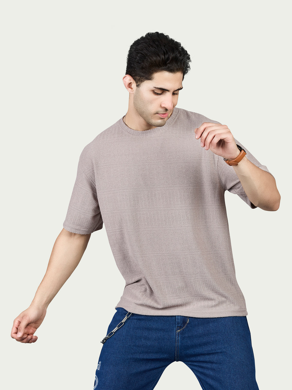 Round Neck Oversized Drop Shoulder T-Shirt