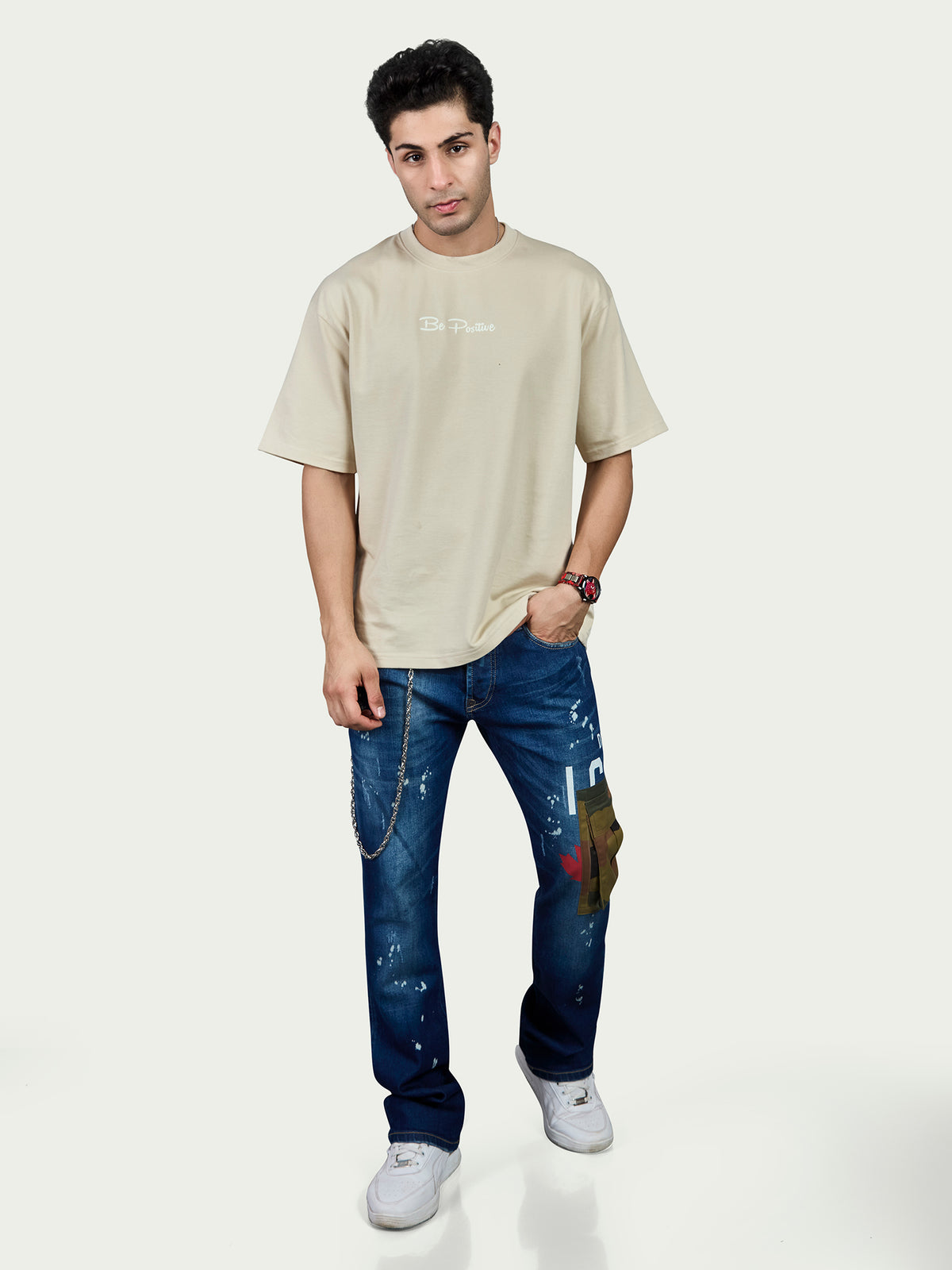 Round Neck Oversized Drop Shoulder T-Shirt