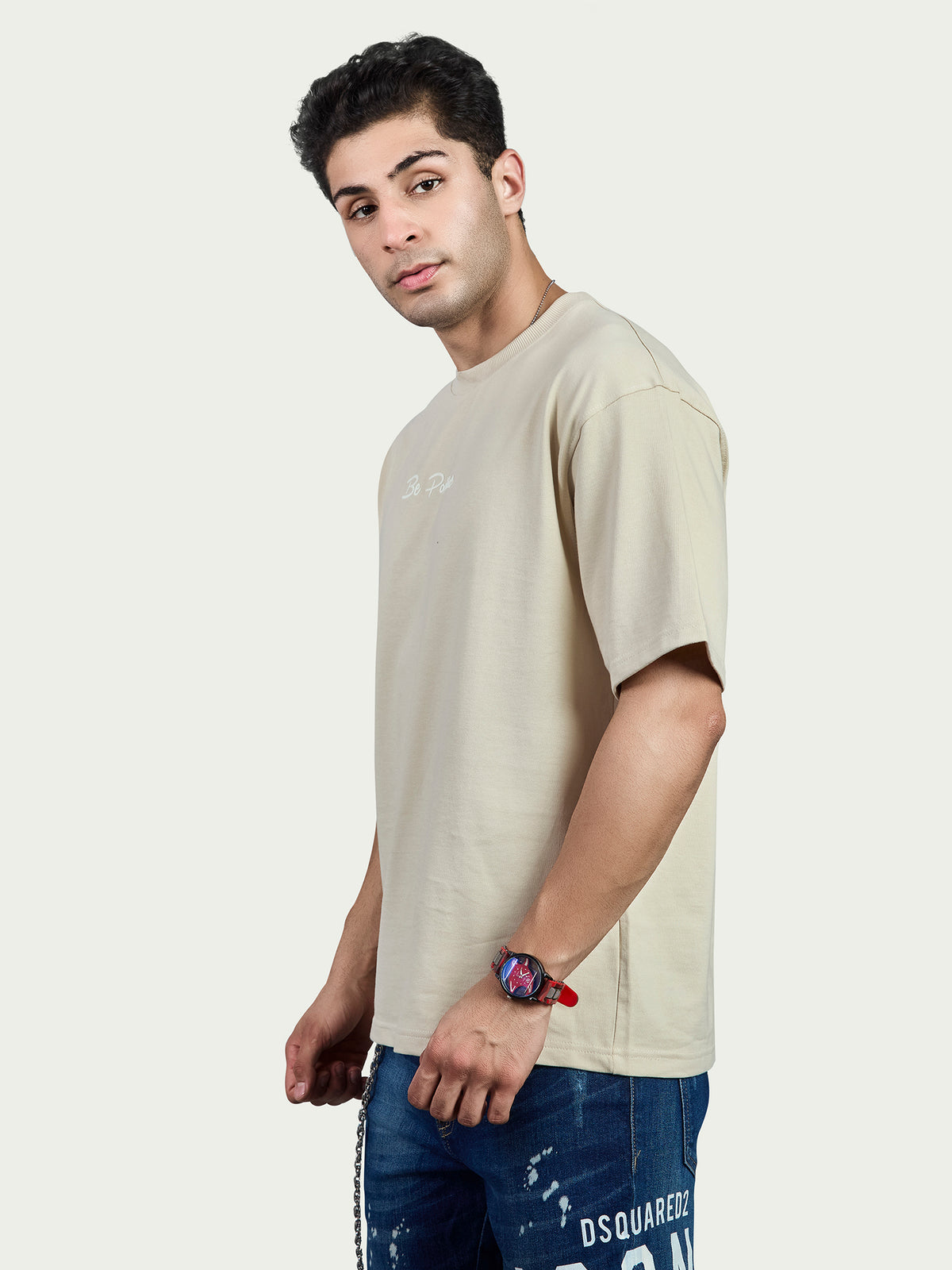 Round Neck Oversized Drop Shoulder T-Shirt