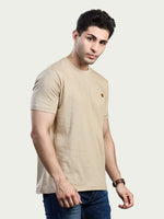 Solid Round Neck 100% Cotton T-Shirt