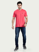 Solid Round Neck 100% Cotton T-Shirt