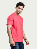 Solid Round Neck 100% Cotton T-Shirt