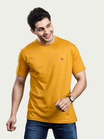 Solid Round Neck 100% Cotton T-Shirt