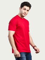 Solid Round Neck 100% Cotton T-Shirt