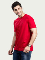 Solid Round Neck 100% Cotton T-Shirt