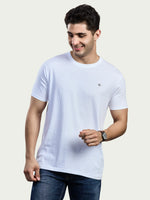 Solid Round Neck 100% Cotton T-Shirt