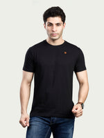 Solid Round Neck 100% Cotton T-Shirt
