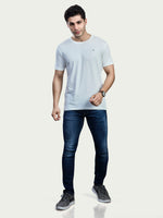 Solid Round Neck 100% Cotton T-Shirt