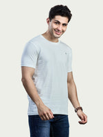 Solid Round Neck 100% Cotton T-Shirt