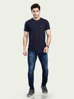 Solid Round Neck 100% Cotton T-Shirt