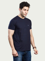 Solid Round Neck 100% Cotton T-Shirt