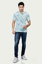 Printed Polo Neck T-Shirt