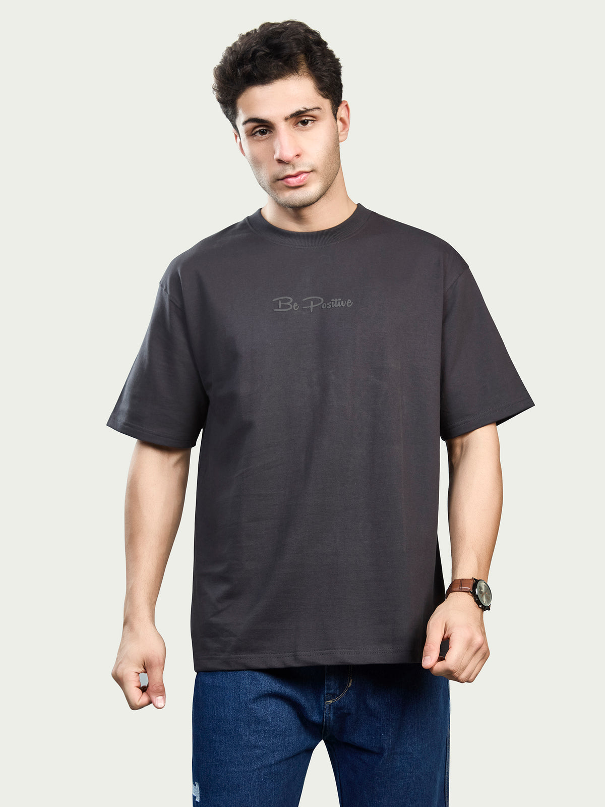 Round Neck Oversized Drop Shoulder T-Shirt