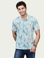 Printed Polo Neck T-Shirt