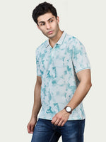 Printed Polo Neck T-Shirt