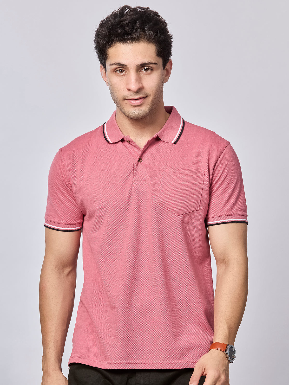 Solid Polo T-Shirt with Pocket