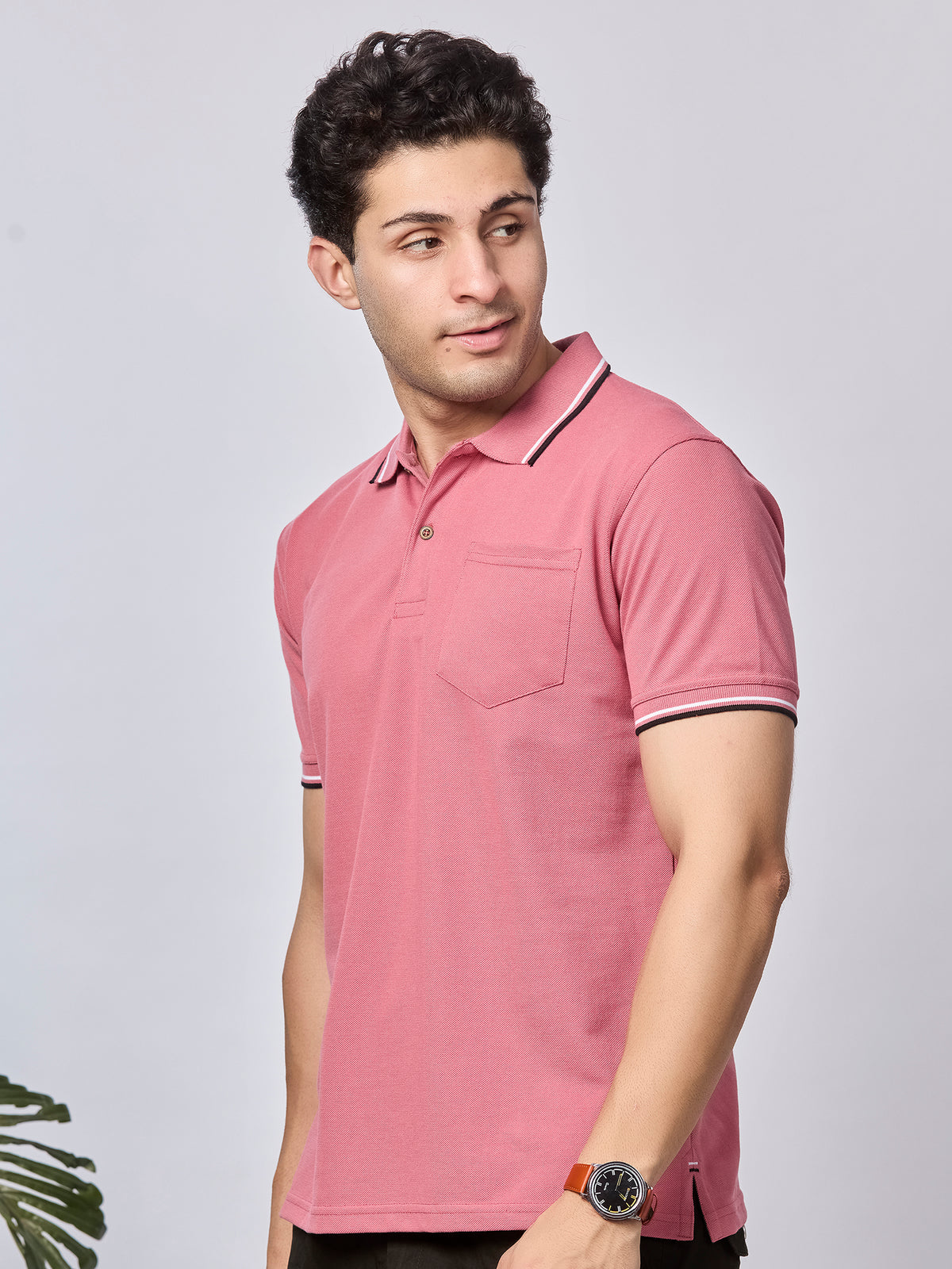 Solid Polo T-Shirt with Pocket