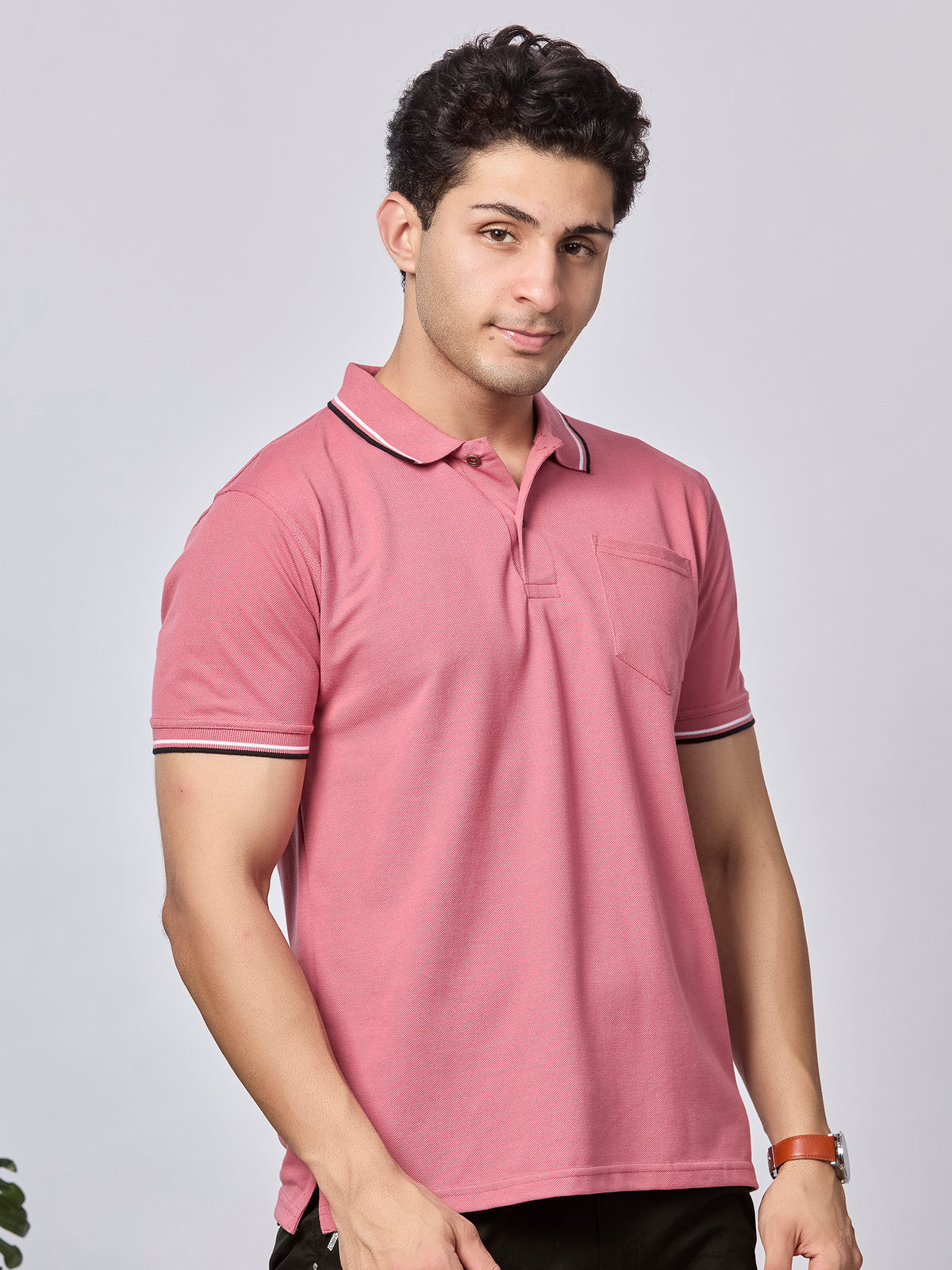 Solid Polo T-Shirt with Pocket