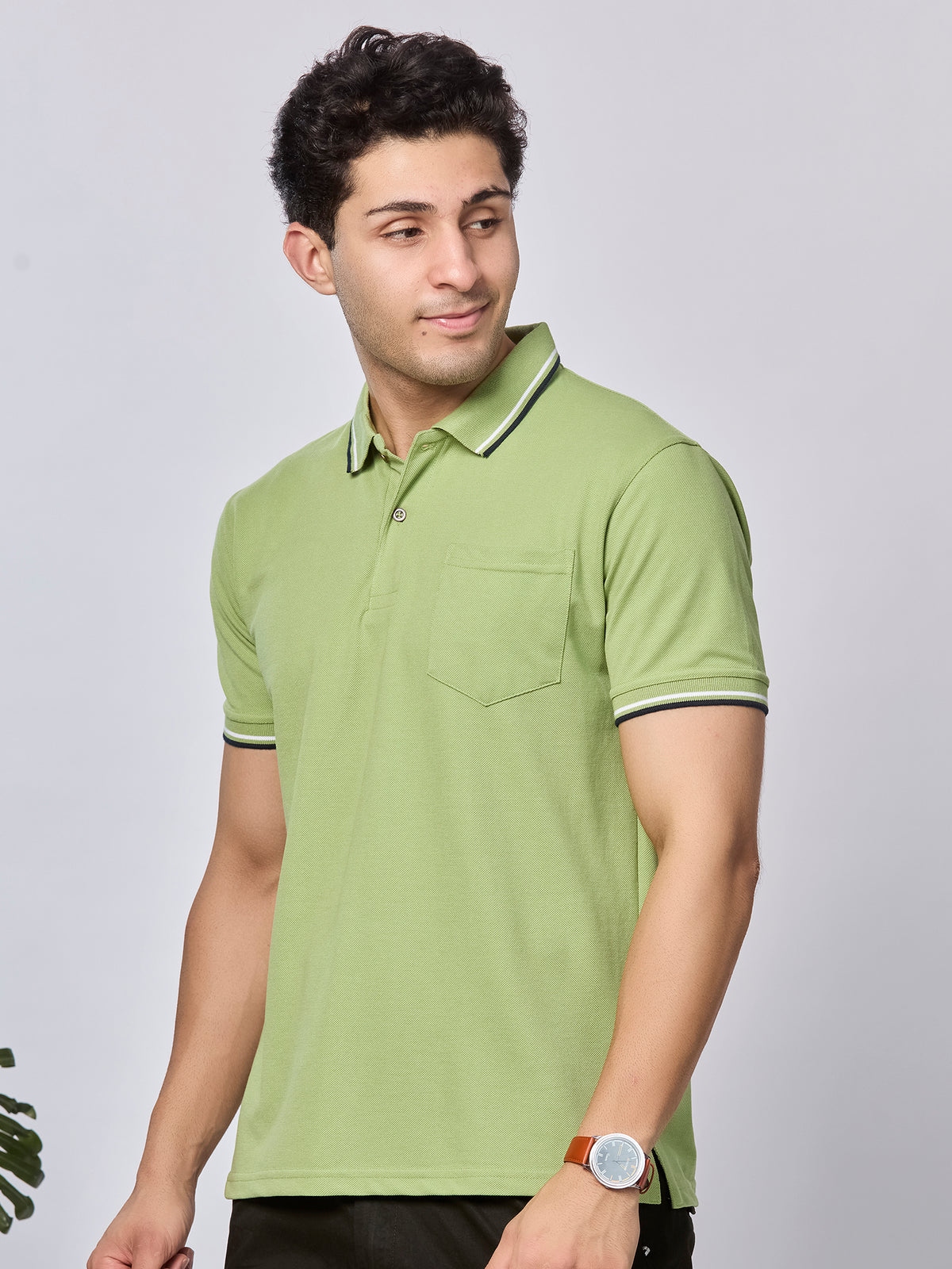 Solid Polo T-Shirt with Pocket