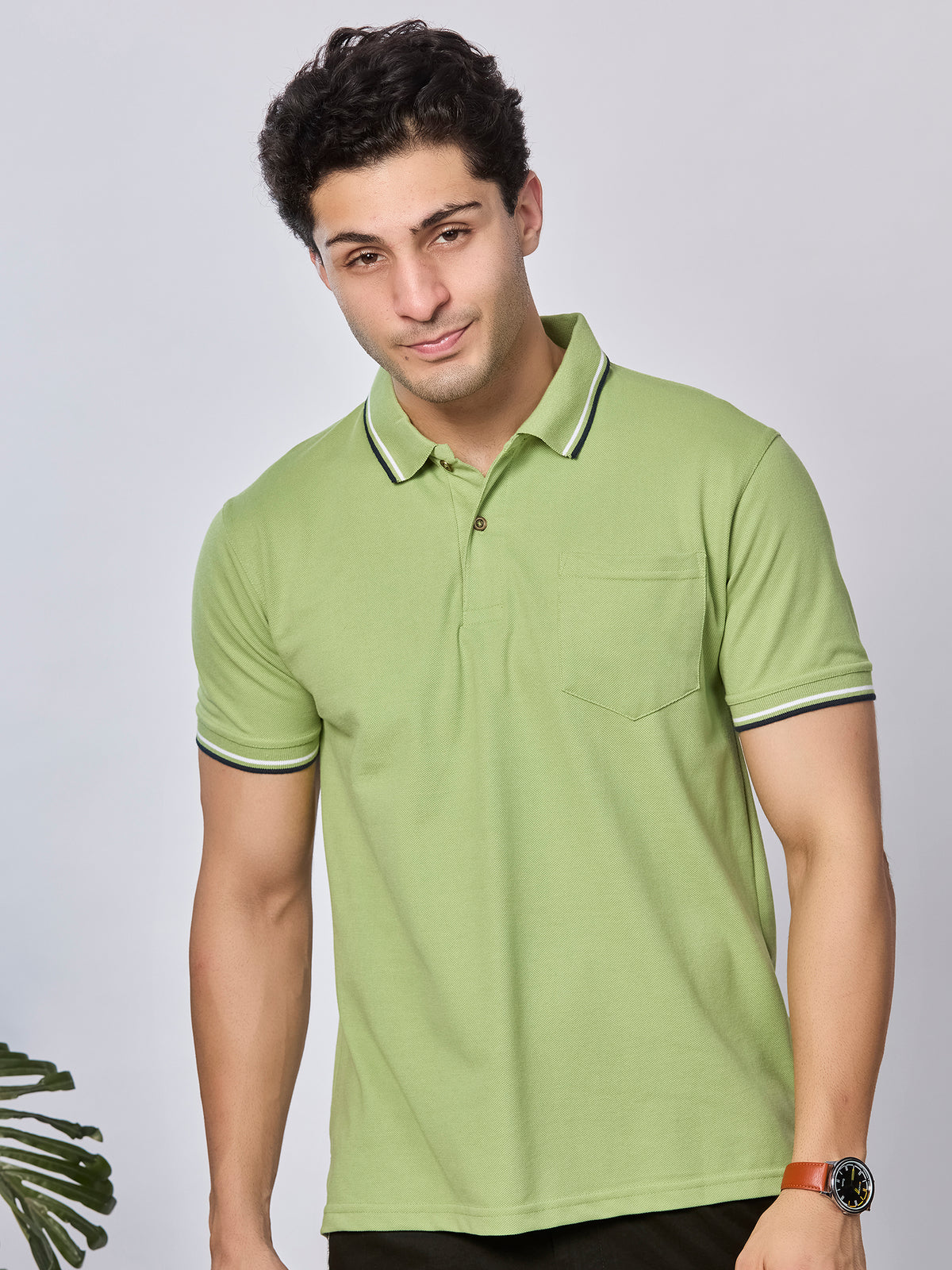Solid Polo T-Shirt with Pocket
