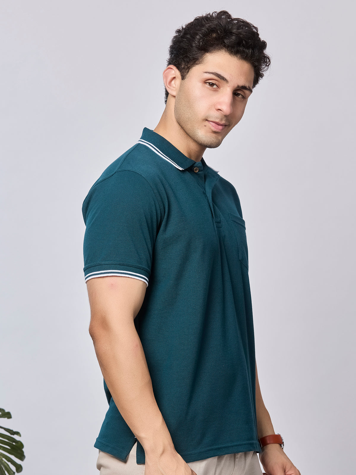 Solid Polo T-Shirt with Pocket