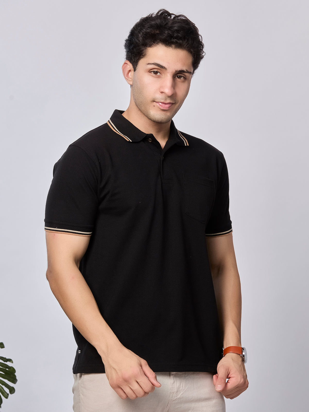 Solid Polo T-Shirt with Pocket