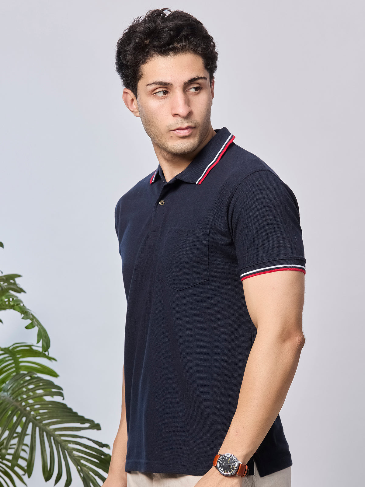 Solid Polo T-Shirt with Pocket