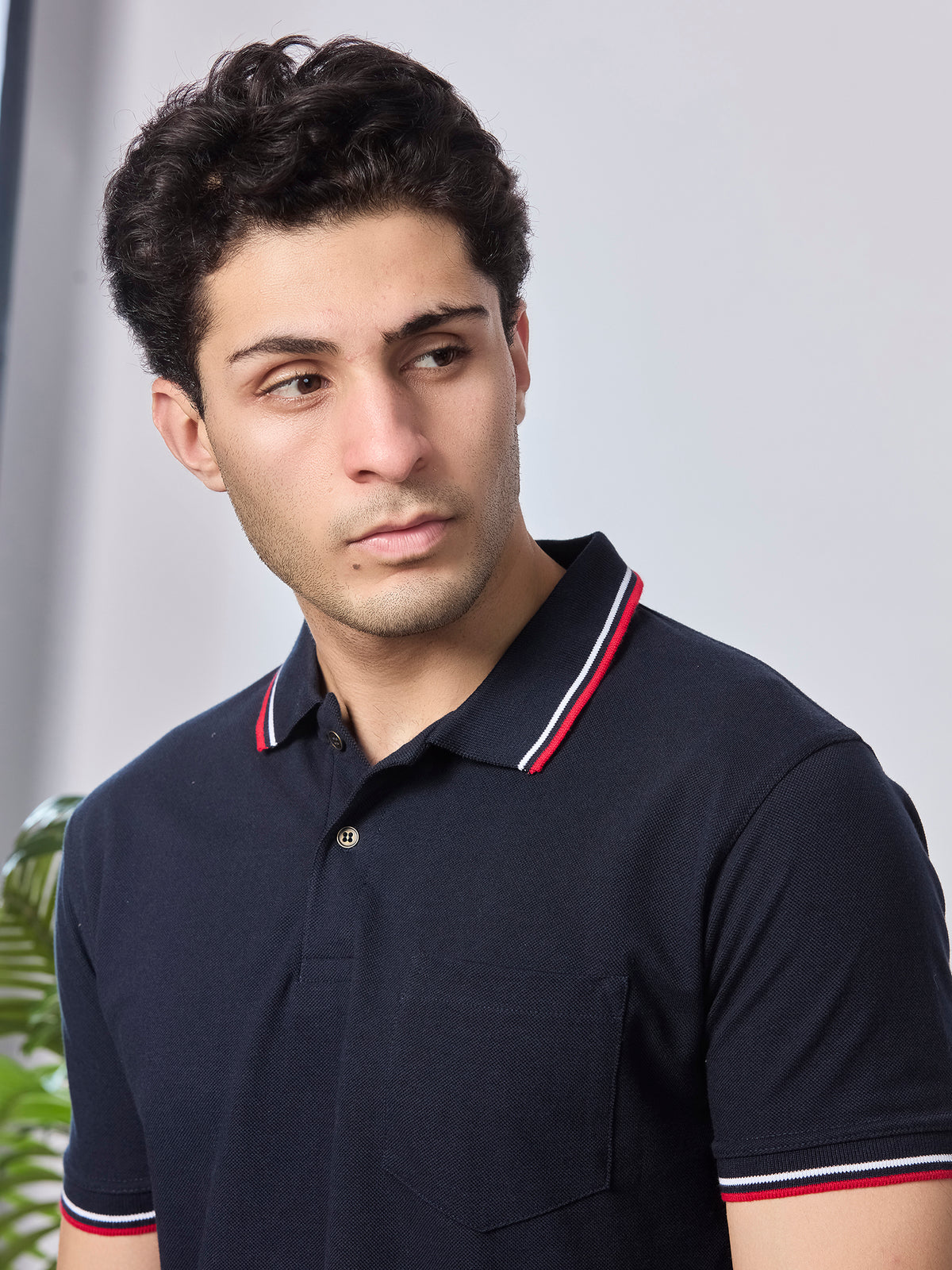 Solid Polo T-Shirt with Pocket