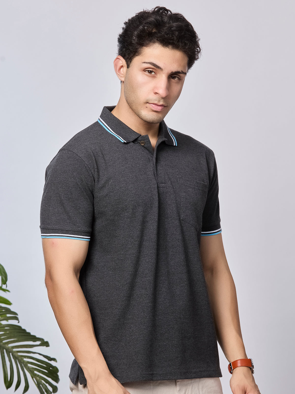 Solid Polo T-Shirt with Pocket