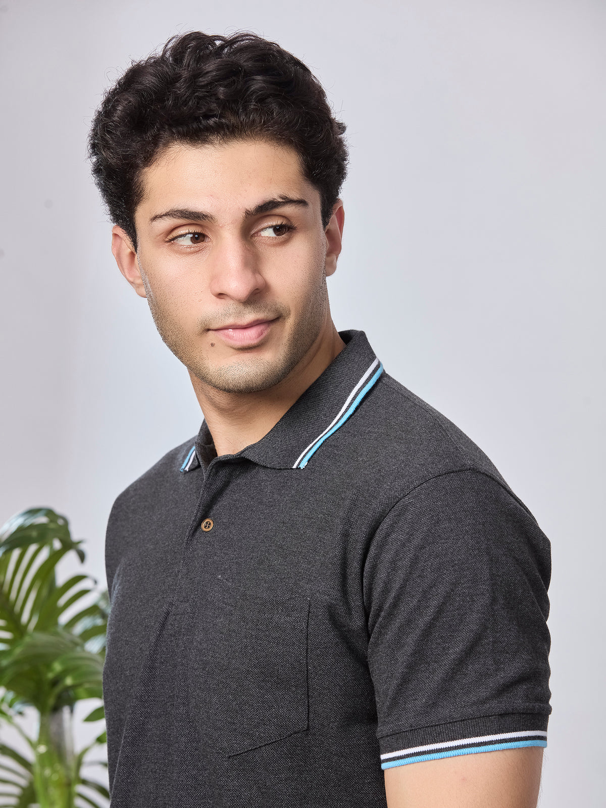 Solid Polo T-Shirt with Pocket