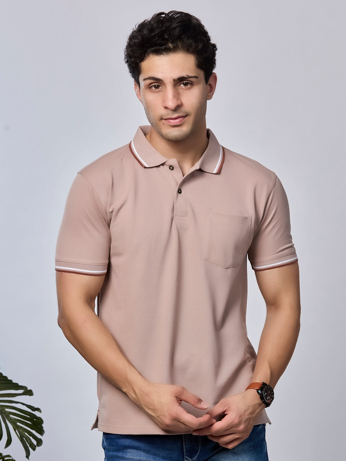 Solid Polo T-Shirt with Pocket