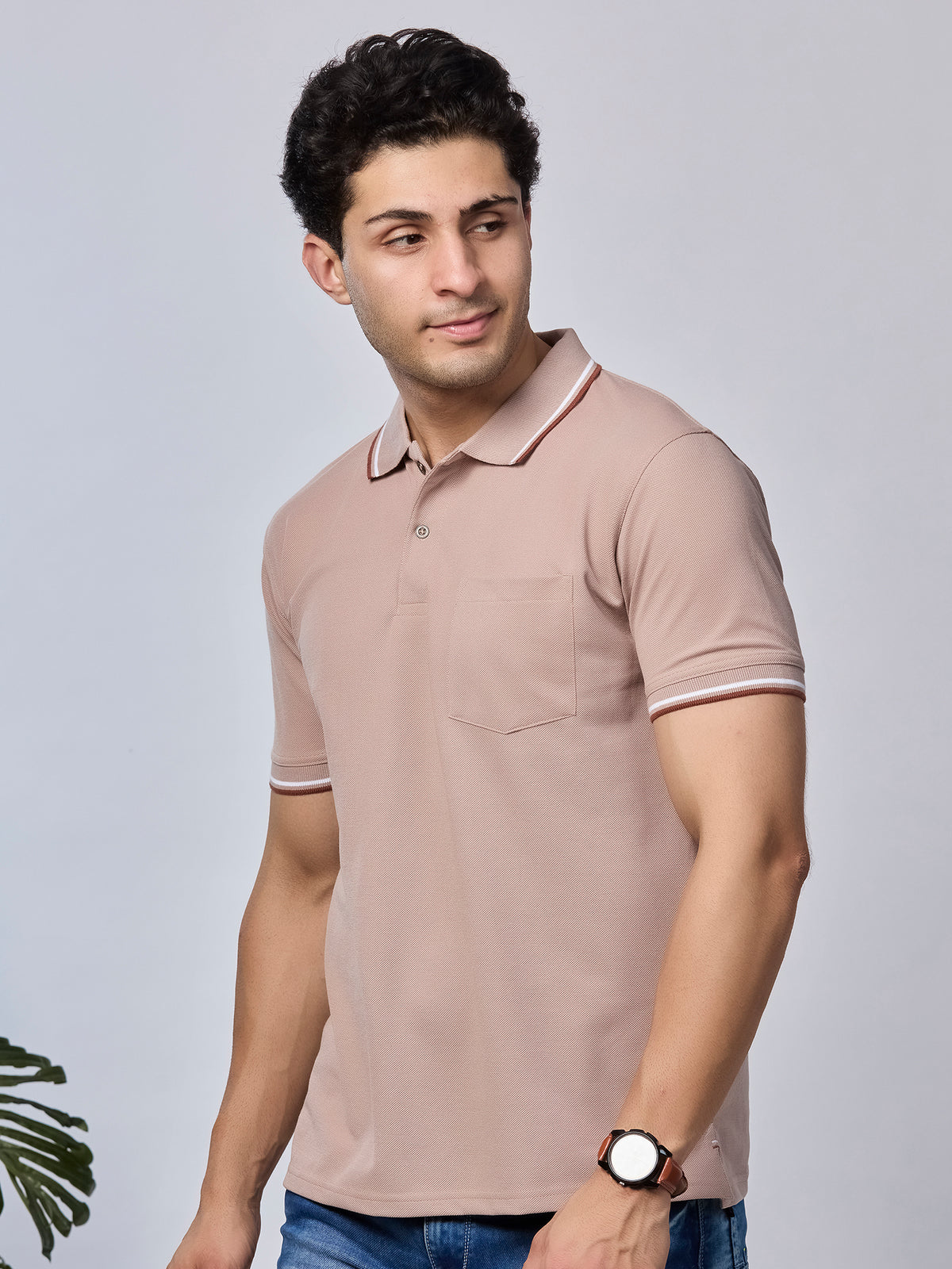 Solid Polo T-Shirt with Pocket