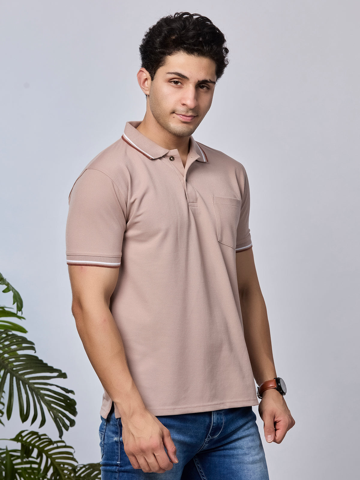 Solid Polo T-Shirt with Pocket