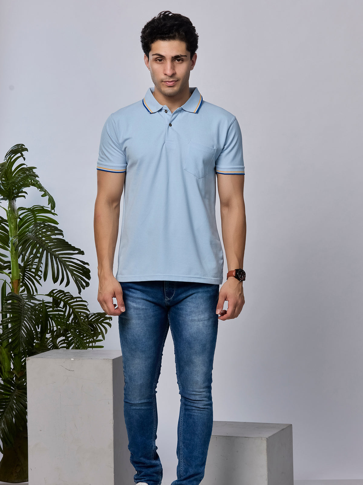 Solid Polo T-Shirt with Pocket