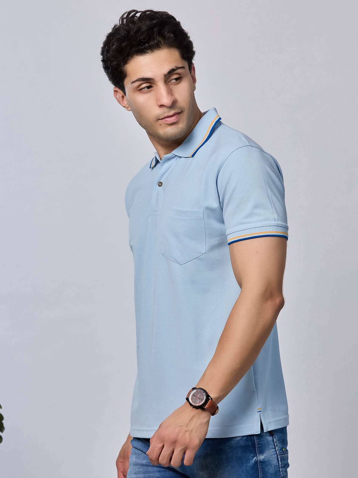 Solid Polo T-Shirt with Pocket