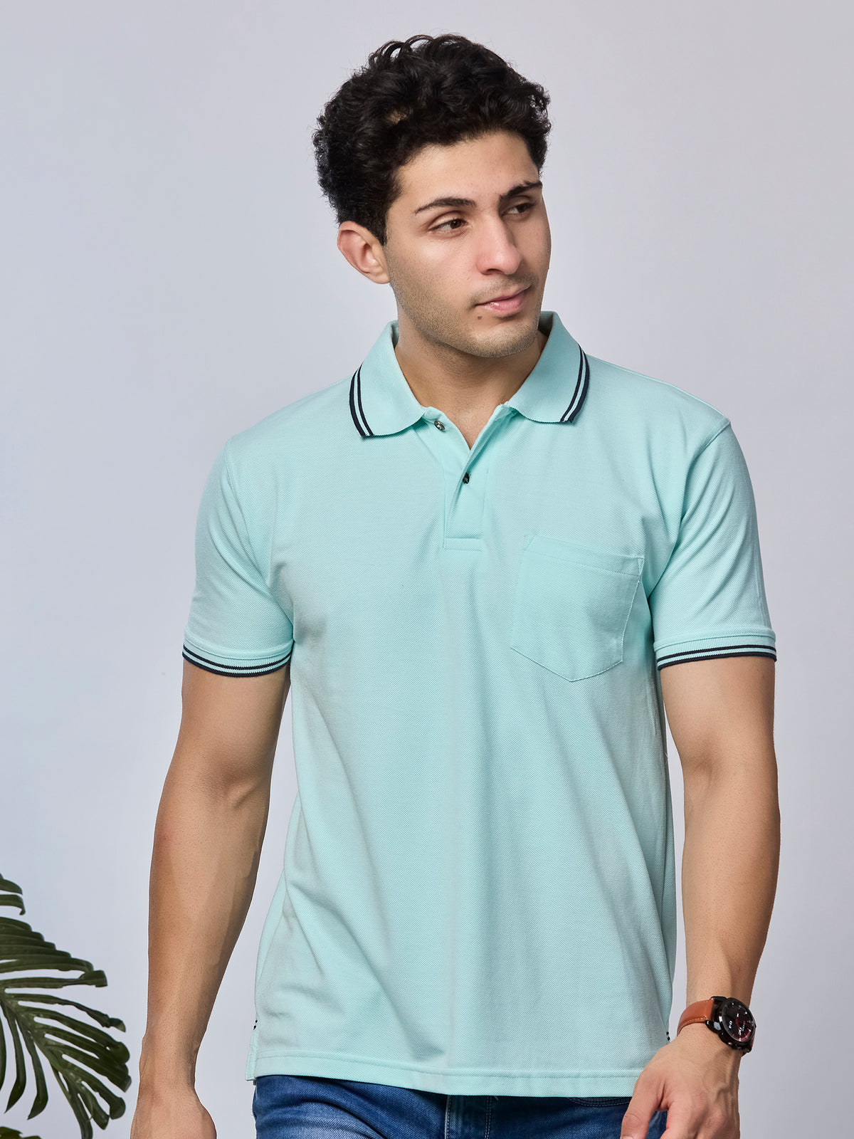 Solid Polo T-Shirt with Pocket