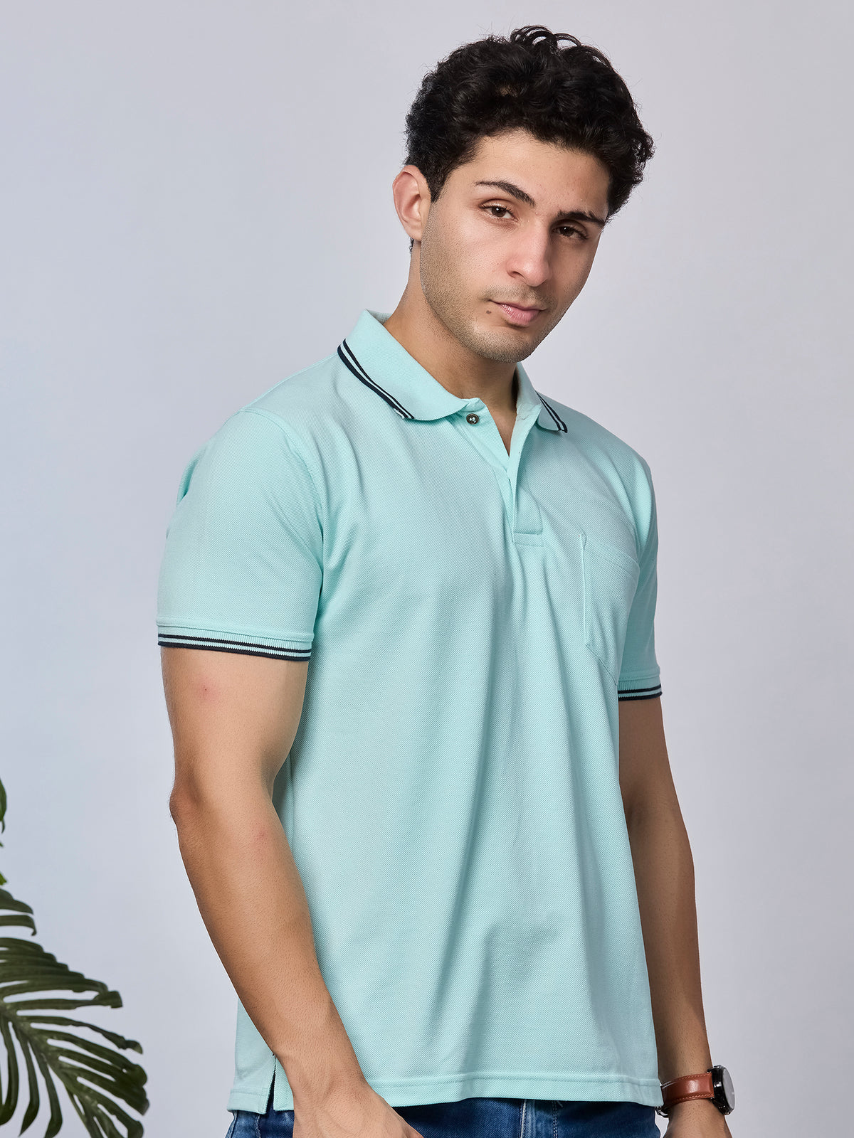 Solid Polo T-Shirt with Pocket