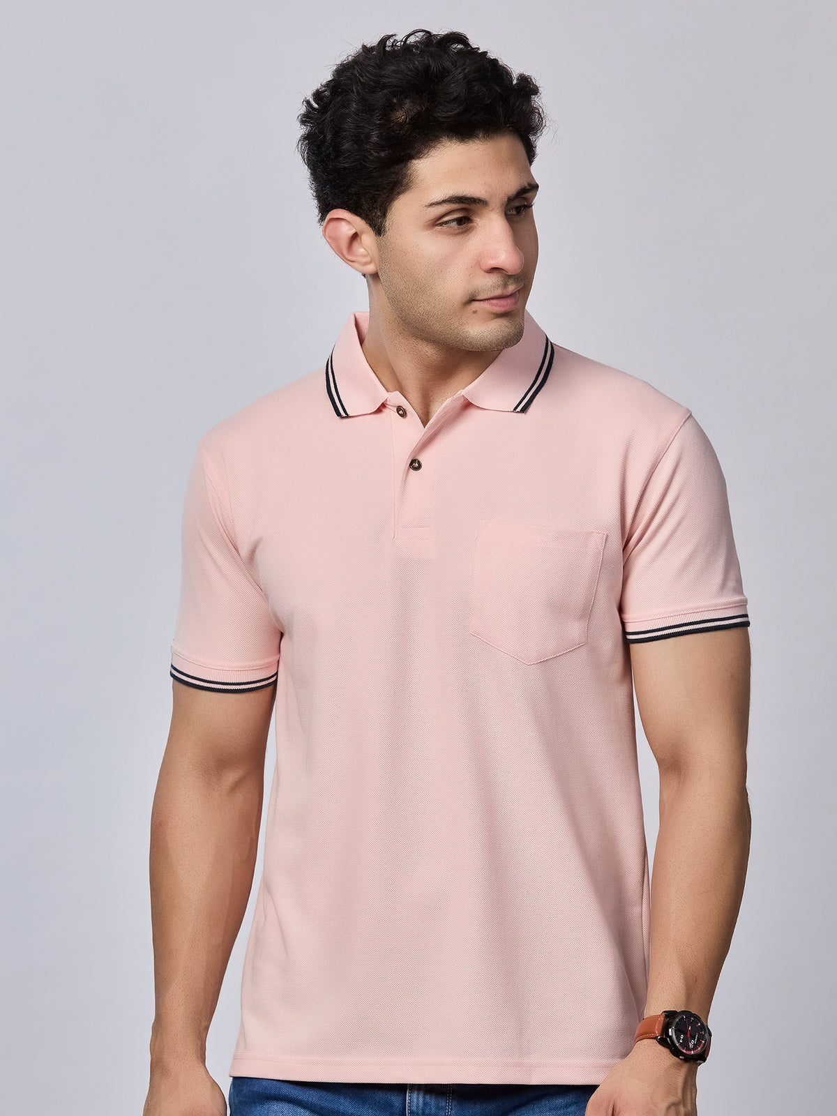 Solid Polo T-Shirt with Pocket