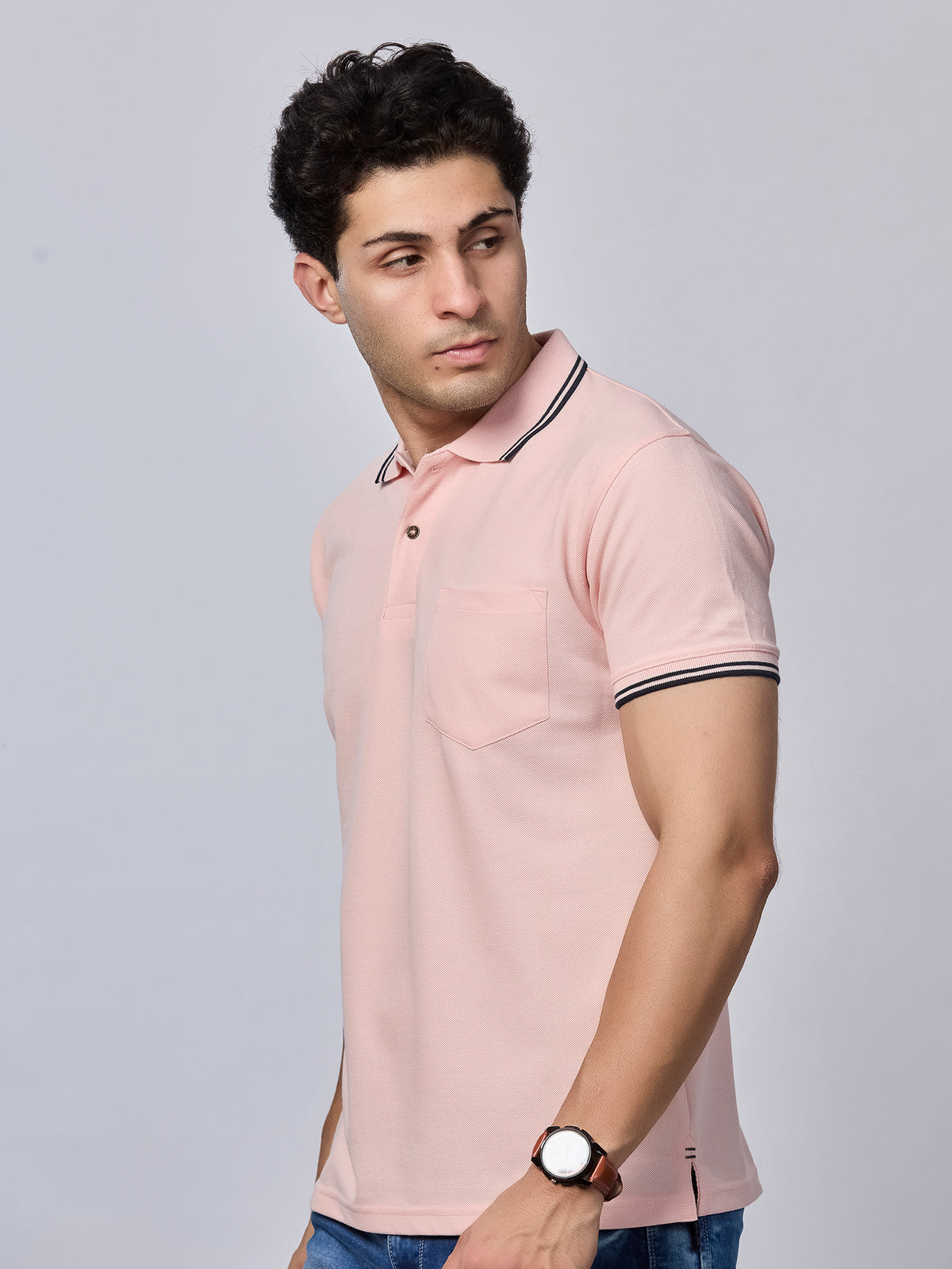 Solid Polo T-Shirt with Pocket