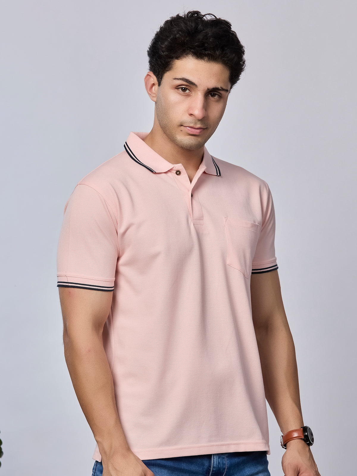 Solid Polo T-Shirt with Pocket