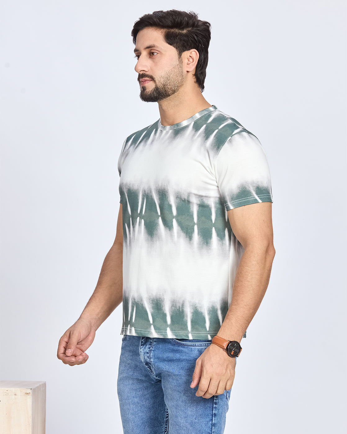 Dye Printed Round Neck T-Shirt