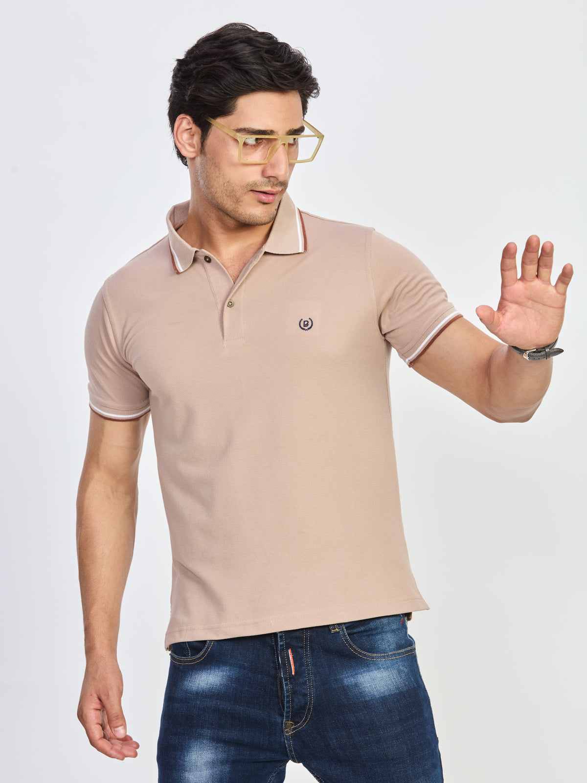 Polo Neck T-shirt Without Pocket
