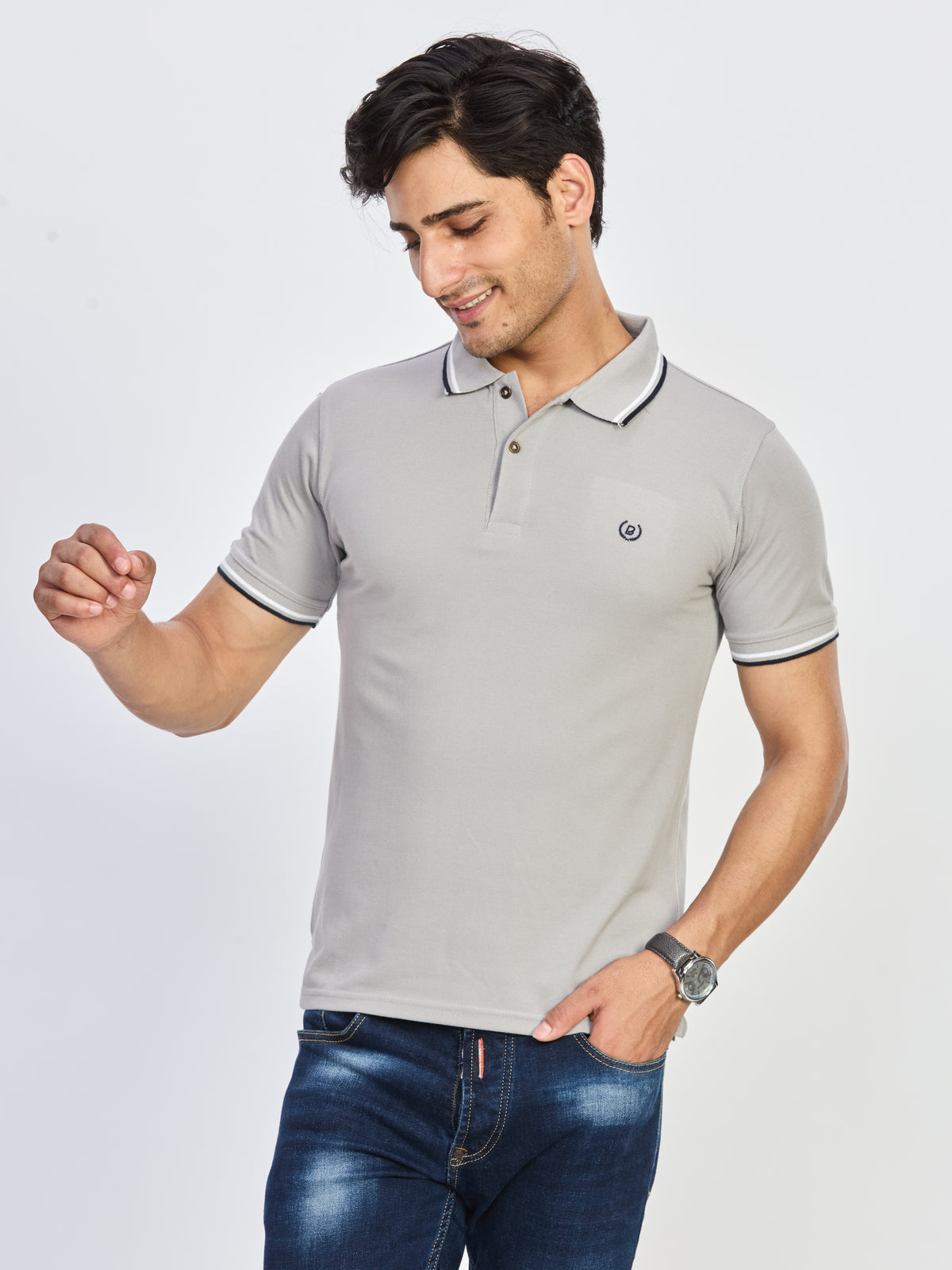 Polo Neck T-shirt Without Pocket