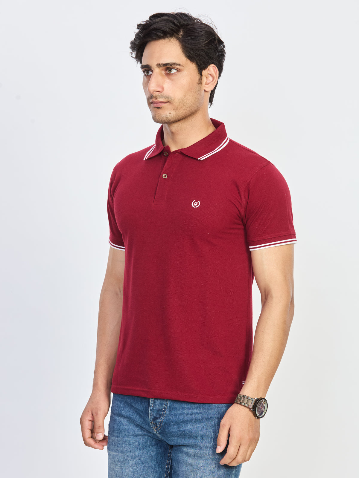 Polo Neck T-shirt Without Pocket