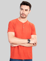 Rust Henly Neck T-Shirt