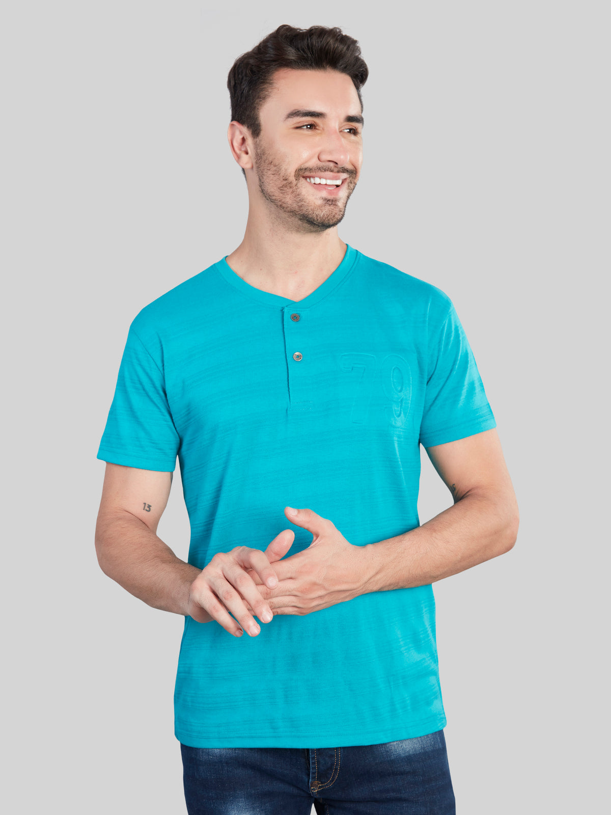 Mint Henly Neck T-Shirt