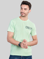 Mint Printed Round Neck T-Shirt