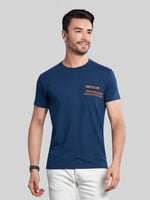 Indigo Printed Round Neck T-Shirt